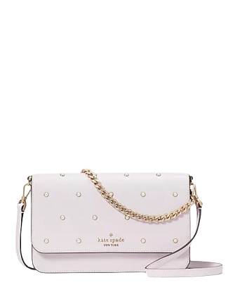 Kate Spade New York Madison Studded Faux Pearls Flap Convertible Crossbody
