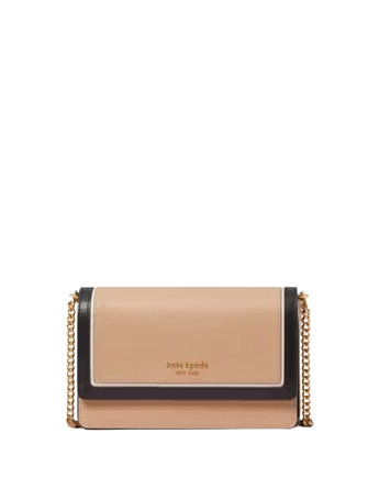 注目の Colorblocked Morgan York New Spade Kate Flap Wallet Chain ルームウェア・パジャマ