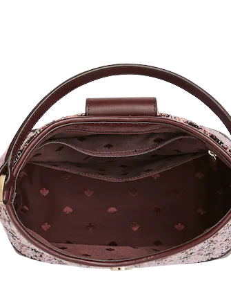 kate spade small bucket leather crossbody bag cherrywood