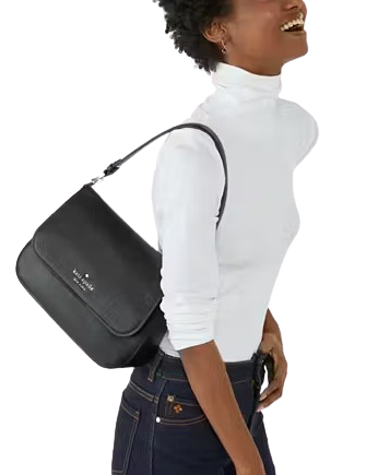 Kate Spade New York Staci Saffiano Leather Flap Shoulder Bag