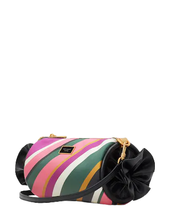 Kate Spade Sweet Treats Festive Multi Stripe Jacquard Barrel Bag