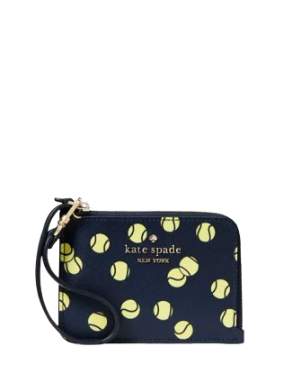 【特価セール】Kate Spade polkadot カードホルダー マディソン カラーブロック トップ ジップ カード ホルダー