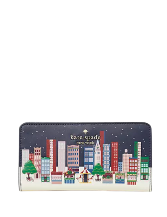 Kate Spade New York Winter Wonders Large Slim Bifold Wallet