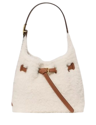 Kate Spade New York 454 Belted Faux Shearling Small Shoulder Bag