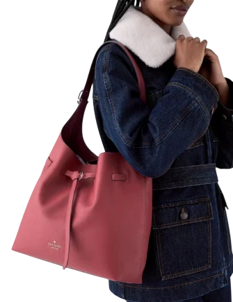 Kate Spade New York 454 Belted Large Shoulder Bag Red Jasper