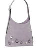 Kate Spade New York 454 Embellished Suede Small Shoulder Bag Icy Lavender