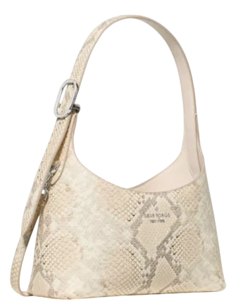 Kate Spade New York 454 Snake Embossed Mini Crossbody Bag  Neutral 