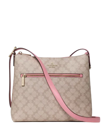Kate Spade New York 454 Spade Flower Swingpack Crossbody Bag  Dark Beige Grapefruit 