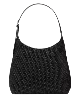 Kate Spade New York 454 Straw Large Shoulder Bag Black