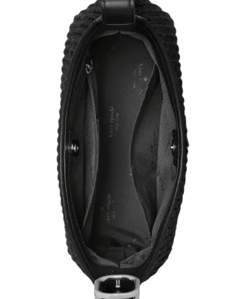 Kate Spade New York 454 Straw Small Shoulder Bag Black