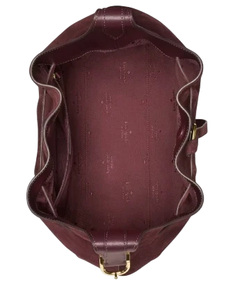 Kate Spade New York 454 Suede Belted Large Shoulder Bag Grenache