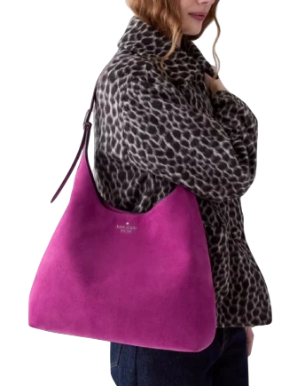 Kate Spade New York 454 Suede Large Shoulder Bag Beet