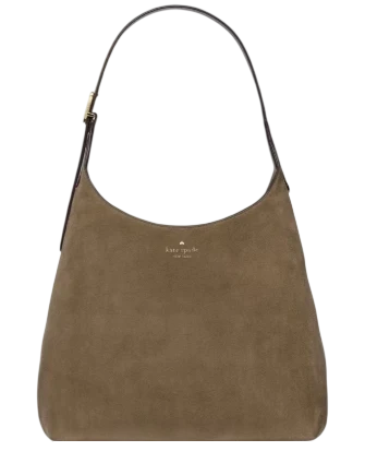 Kate Spade New York 454 Suede Large Shoulder Bag Driftwood