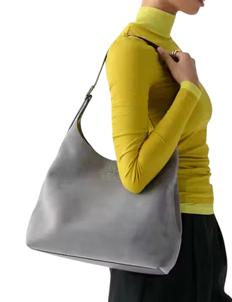 Kate Spade New York 454 Suede Large Shoulder Bag Hare Grey