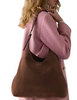 Kate Spade New York 454 Suede Large Shoulder Bag Hot Fudge