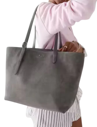 Kate Spade New York 454 Suede Large Tote Hare Grey
