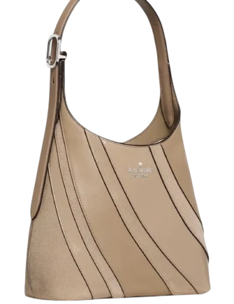 Kate Spade New York 454 Suede Mix Small Shoulder Bag Timeless Taupe