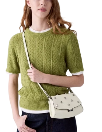 Kate Spade New York Ali Studded Mini Crossbody Bag Meringue
