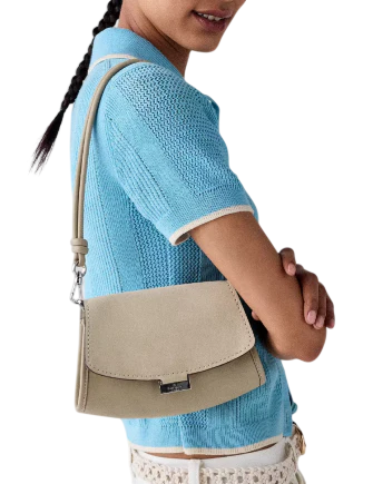 Kate Spade New York Ali Suede Mini Crossbody Bag Light Sand