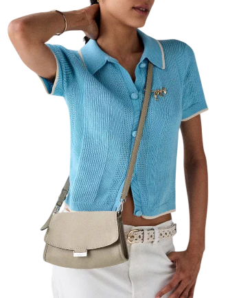 Kate Spade New York Ali Suede Mini Crossbody Bag Light Sand