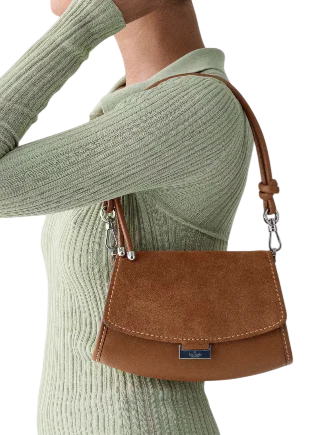 Kate Spade New York Ali Suede Mini Crossbody Bag Warm Gingerbread