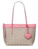 Kate Spade New York All Day Spade Flower Tote Bag With Charm  Dark Beige Grapefruit 