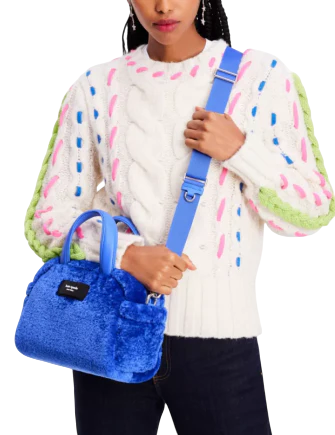 Kate Spade New York Apres Chic Faux Shearling Satchel Fluorite