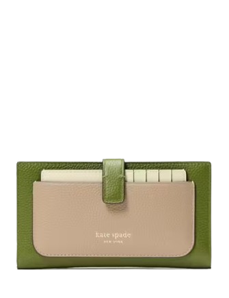 Kate Spade New York Ava Colorblocked Bifold Wallet  Jungle Vine 