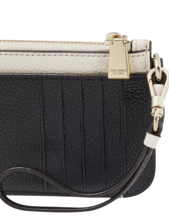 Kate Spade New York Ava Colorblocked Coin Card Case Wristlet  Parchment 