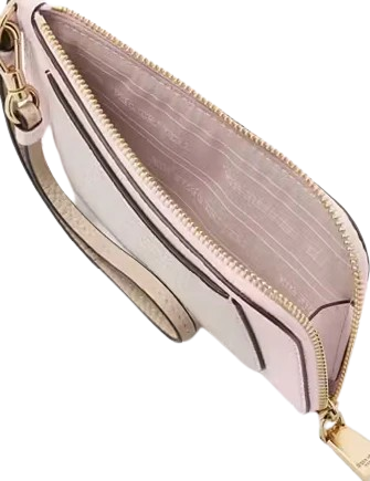 Kate Spade New York Ava Colorblocked Coin Card Case Wristlet Shimmer Pink