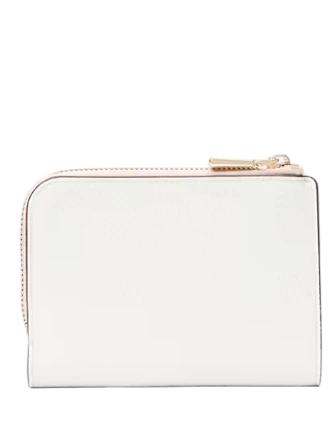 Kate Spade New York Ava Colorblocked Pebbled Leather Zip Bifold Wallet Rose Smoke 