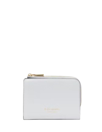 Kate Spade New York Ava Colorblocked Pebbled Leather Zip Bifold Wallet  Stone Path 