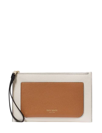 Kate Spade New York Ava Colorblocked Wristlet  Parchment 