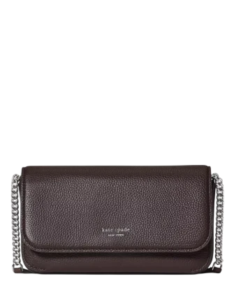 Kate Spade New York Ava Flap Chain Wallet Hot Fudge