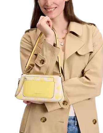 Kate Spade New York Ava Spring Pansies Pochette Yuzu Jam 