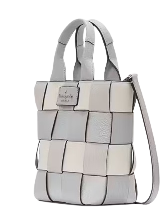 Kate Spade New York Basket Metallic Mini Tote Platinum Grey