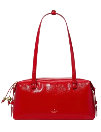 Kate Spade New York Billie Shiny Leather Shoulder Bag Ks Bright Red
