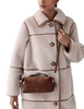 Kate Spade New York Billie Suede Croc Crossbody Bag Chocolate Truffle