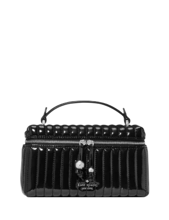 Kate Spade New York Blair Shiny Quilted Vanity Crossbody Black