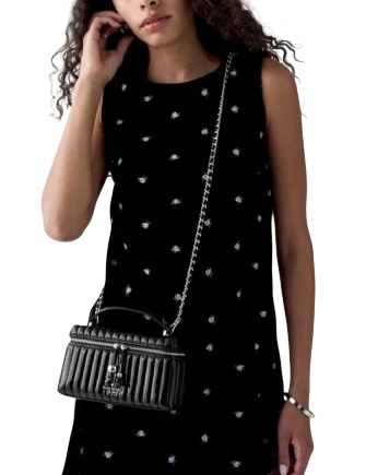 Kate Spade New York Blair Shiny Quilted Vanity Crossbody Black