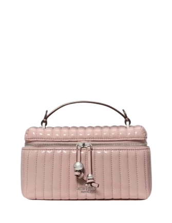 Kate Spade New York Blair Shiny Quilted Vanity Crossbody Bright Blush