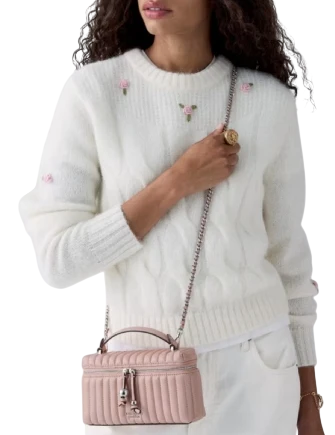 Kate Spade New York Blair Shiny Quilted Vanity Crossbody Bright Blush