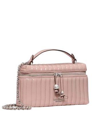 Kate Spade New York Blair Shiny Quilted Vanity Crossbody Bright Blush