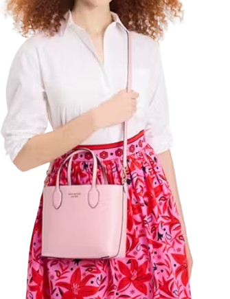 Kate Spade New York Bleecker Bandana Pop Printed Medium Crossbody Tote Pink 