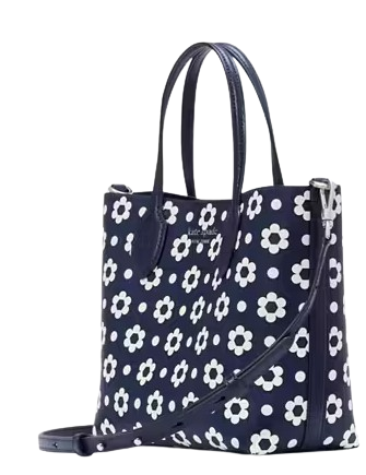 Kate Spade New York Bleecker Daisy Dot Medium Crossbody Tote Parisian Navy