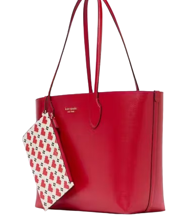 Kate Spade New York Bleecker Pixel Hearts Large Tote Cherry Rouge