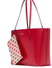 Kate Spade New York Bleecker Pixel Hearts Large Tote Cherry Rouge