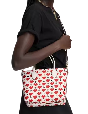 Kate Spade New York Bleecker Pixel Hearts Medium Crossbody Tote