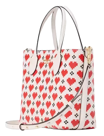 Kate Spade New York Bleecker Pixel Hearts Medium Crossbody Tote