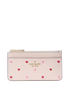 Kate Spade New York Boxed Madison Heart Studs Large Slim Card Holder Powdered Sugar